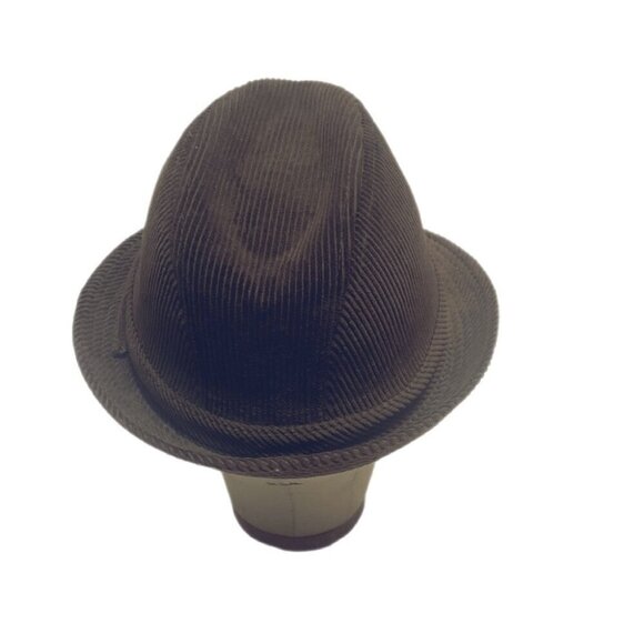 Zara brown Retro unisex casual corduroy structure stylish Trendy fedora hat OS - Picture 3 of 5